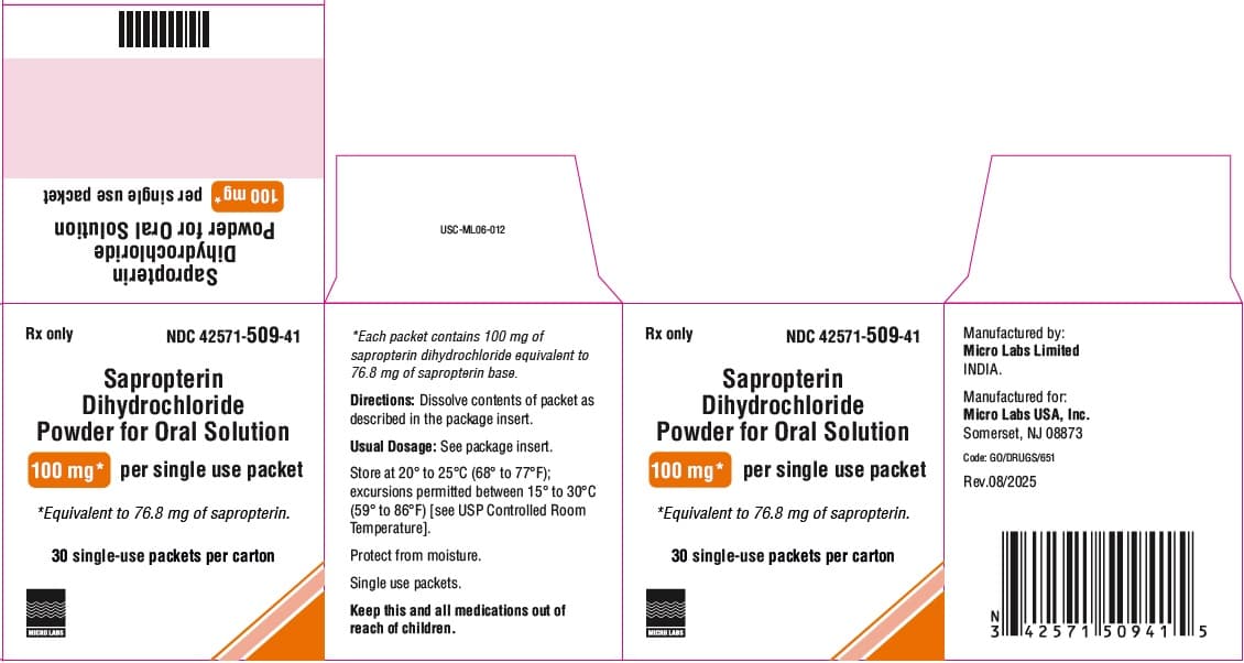 Kuvan 100 mg Proszek do sporządzania roztworu doustnego (Sapropterinum) — reference image