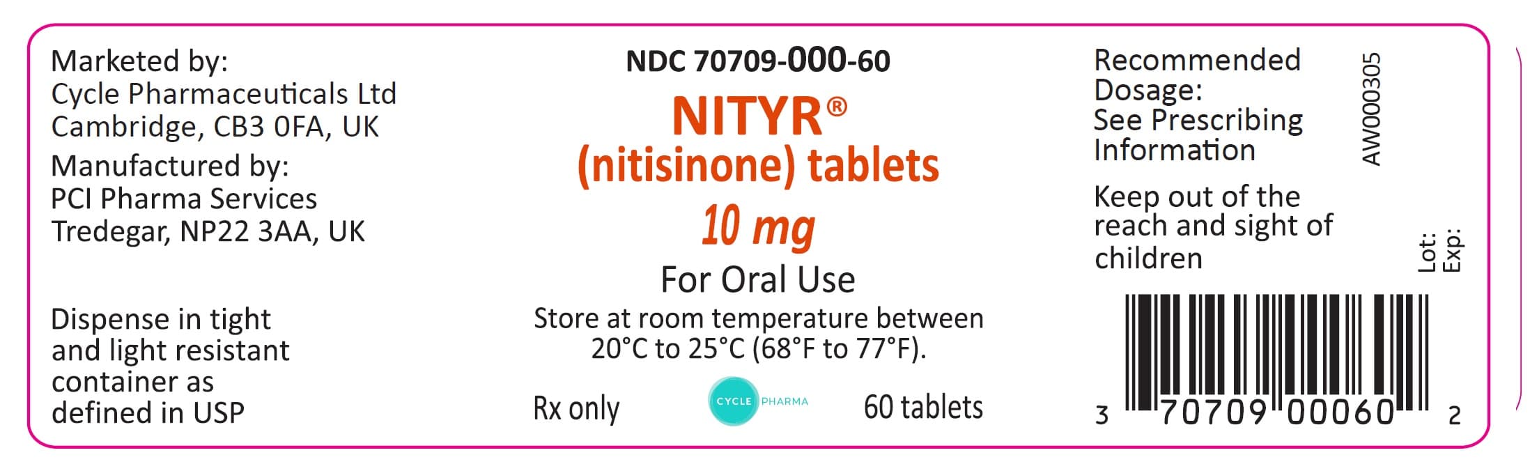 Nityr 2 mg, Tabletten 10 mg Tabletka (Nitisinonum) — reference image