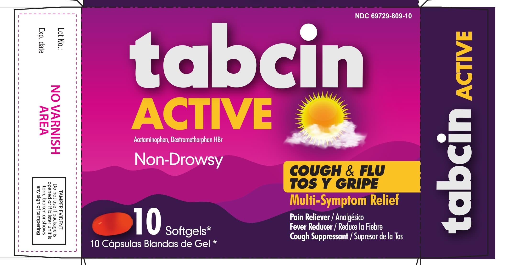 Tabcin Trend 250 mg + 30 mg + 2 mg Kapsułki miękkie (Paracetamolum + Pseudoephedrini hydrochloridum + Chlorpheniramini maleas) — reference image
