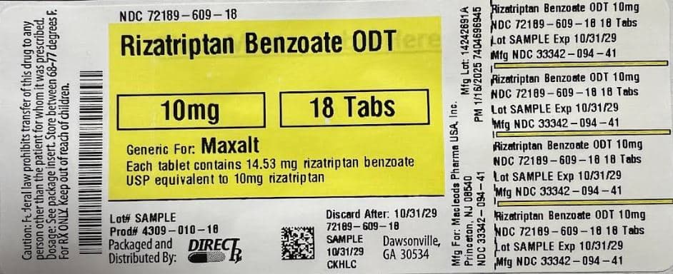 リザトリプタンOD錠10mg「トーワ」の基本情報 Orodispergeerbare tablet (RIZATRIPTANBENZOAAT) — reference image