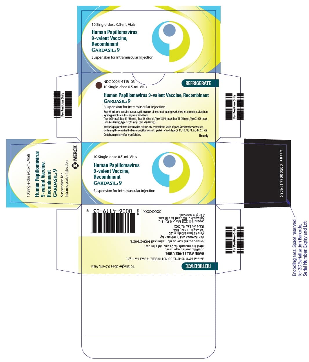 Gardasil, suspensie voor injectie Suspensie voor injectie (RECOMBINANT HUMAAN PAPILLOMAVIRUS TYPE 11-L1 PROTEÏNE#RECOMBINANT HUMAAN PAPILLOMAVIRUS TYPE 16-L1 PROTEÏNE#RECOMBINANT HUMAAN PAPILLOMAVIRUS TYPE 18-L1 PROTEÏNE#RECOMBINANT HUMAAN PAPILLOMAVIRUS TYPE 6-L1 PROTEÏNE) — reference image