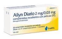 AILYN DIARIO 2 MG/0,03 MG COMPRIMIDOS RECUBIERTOS CON PELICULA EFG (AILYN DIARIO) — reference image