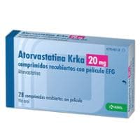 ATORVASTATINA KRKA 20 mg COMPRIMIDOS RECUBIERTOS CON PELICULA EFG (ATORVASTATINA KRKA) — reference image