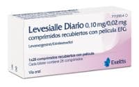 LEVESIALLE DIARIO 0,10 MG/0,02 MG COMPRIMIDOS RECUBIERTOS CON PELICULA EFG (LEVESIALLE DIARIO) — reference image