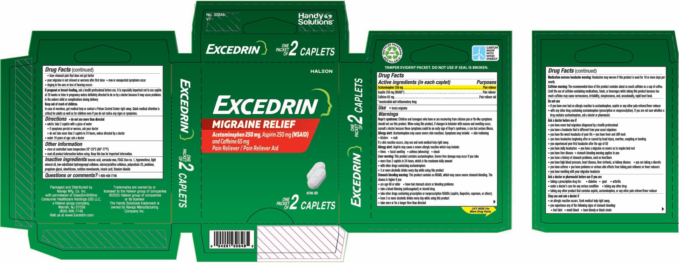 Excedrin Sprint 500 mg Tabletki powlekane (Paracetamolum) — reference image