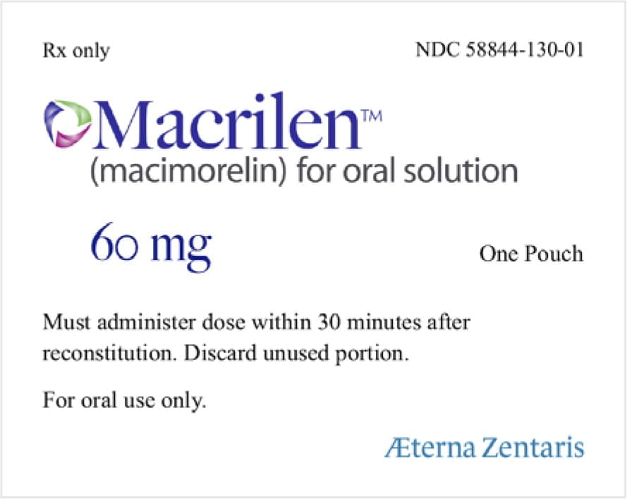 GHRYVELIN 60 mg Granulat do sporządzania zawiesiny doustnej w saszetce (Macimorelinum) — reference image